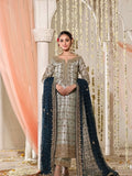 Haris Shakeel Shafoon Blue Blue Shafoon Pakistani occasion suit view 1