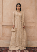 Kanwal Malik Champagne & Gold Organza embroidered dress fabric view 1
