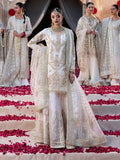 Shah Jahan Nikah Outfit Ivory & Silver Organza Pakistani occasion suit view 1