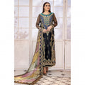 Shazia kiyani Black & Teal Silk Pakistani occasion suit view 1