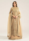 Kanwal Malik Champagne & Gold Organza embroidered dress fabric view 1