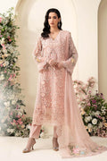 Maria B Chiffons Volume 06 D4 peach embroidered chiffon suit front