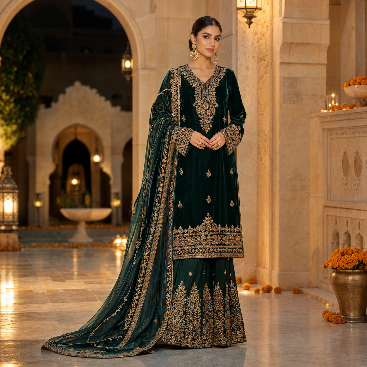 Velvet, zari and silk—made for the season